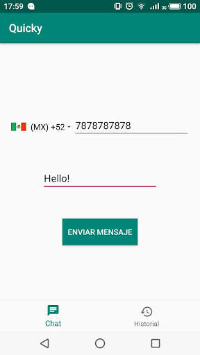 Run android online APK Quicky - Mensajes sin guardar contacto from MyAndroid or emulate Quicky - Mensajes sin guardar contacto using MyAndroid Run android online APK Quicky - Mensajes sin guardar contacto from MyAndroid or emulate Quicky - Mensajes sin guardar contacto using MyAndroid