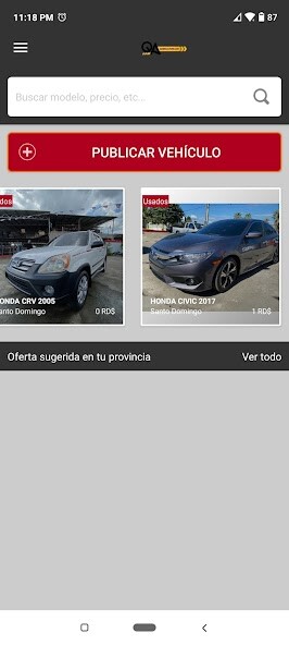 Run android online APK Quiero Auto RD from MyAndroid or emulate Quiero Auto RD using MyAndroid