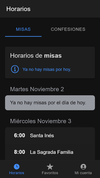 Emulate iPhone app Quiero ir a Misa using MyAndroid