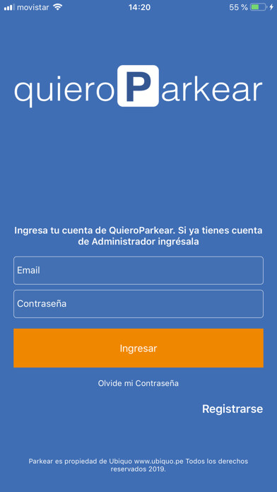 Emulate iPhone app Quiero Parkear using MyAndroid
