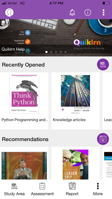 Emulate iPhone app Quiklrn using MyAndroid