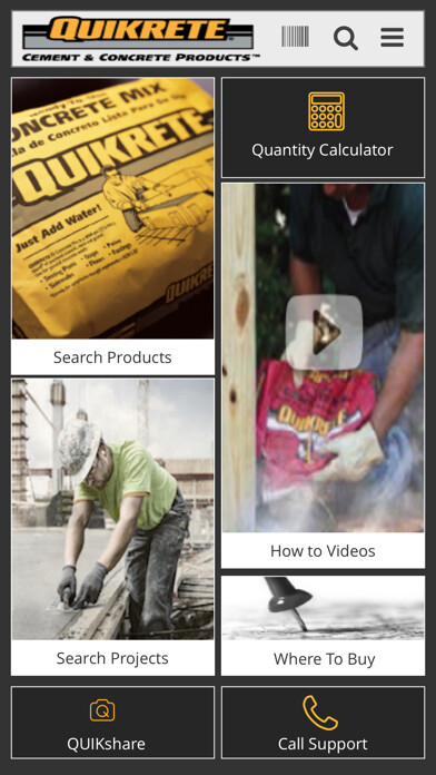 Emulate iPhone app QUIKRETE Mobile App using MyAndroid