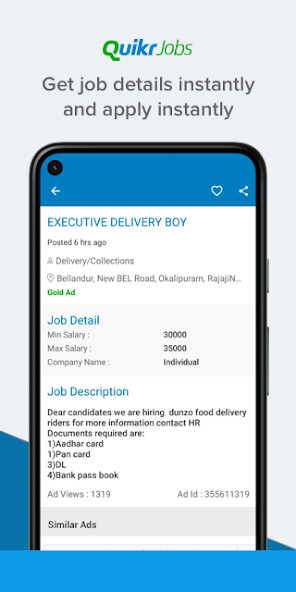 Run android online APK Quikr Jobs from MyAndroid or emulate Quikr Jobs using MyAndroid