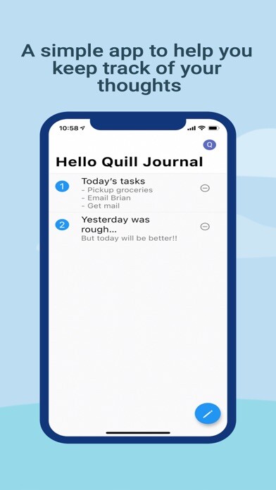 Emulate iPhone app Quill Journal using MyAndroid