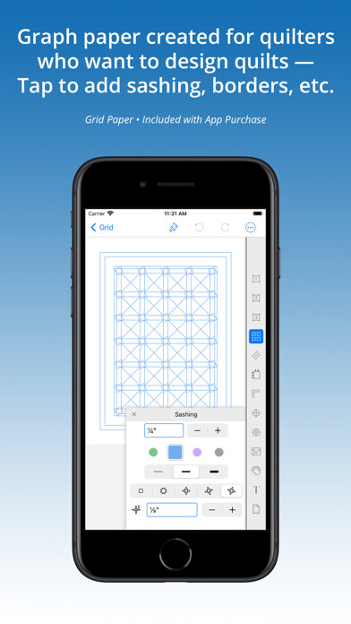 Emulate iPhone app QuiltPaper using MyAndroid