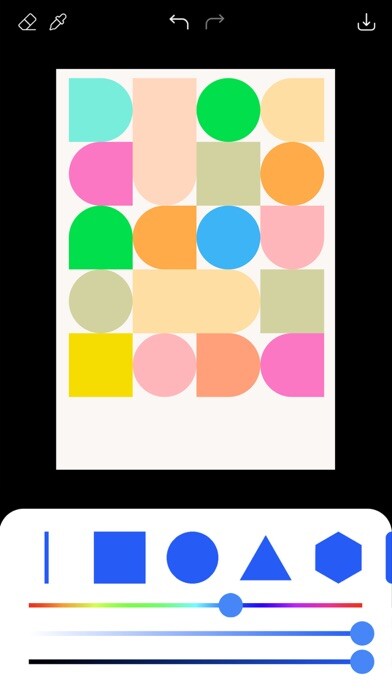 Emulate iPhone app Quilt: Play with Shapes using MyAndroid