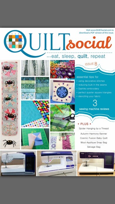 Emulate iPhone app QUILTsocial Magazine using MyAndroid