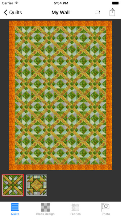 Emulate iPhone app Quilt Wizard using MyAndroid