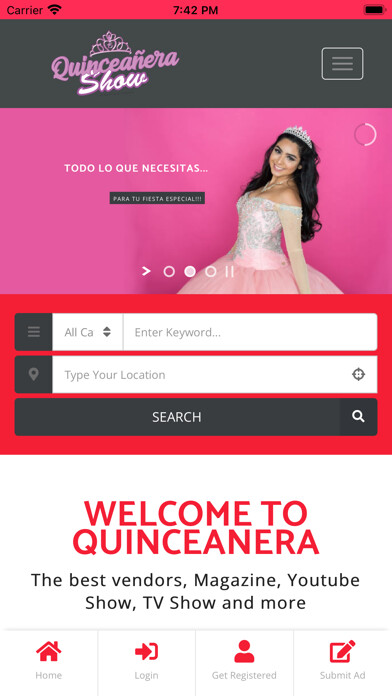 Emulate iPhone app Quinceañera Show using MyAndroid Emulate iPhone app Quinceañera Show using MyAndroid