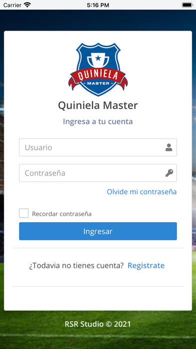 Emulate iPhone app Quinela Master Lite using MyAndroid