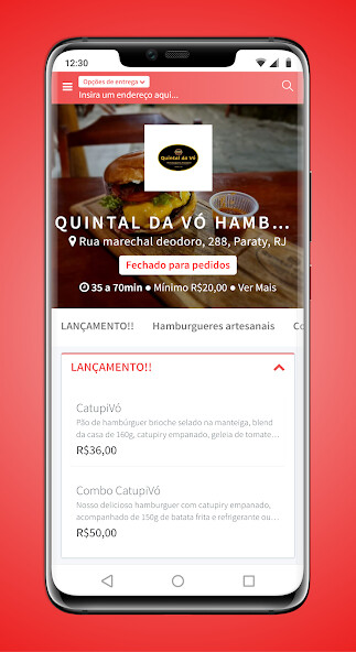 Run android online APK Quintal da Vó Hamburgueria from MyAndroid or emulate Quintal da Vó Hamburgueria using MyAndroid