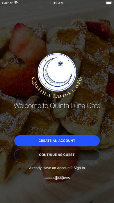 Emulate iPhone app Quinta Luna Cafe using MyAndroid Emulate iPhone app Quinta Luna Cafe using MyAndroid