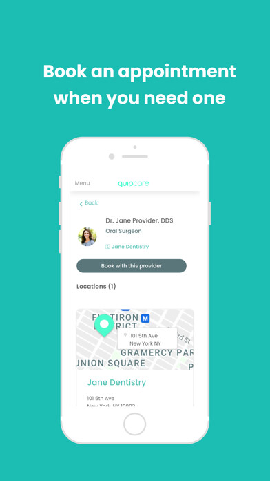 Emulate iPhone app quip: Dental Care Booking using MyAndroid