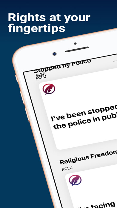 Emulate iPhone app Quipp Rights Voting Freedom using MyAndroid