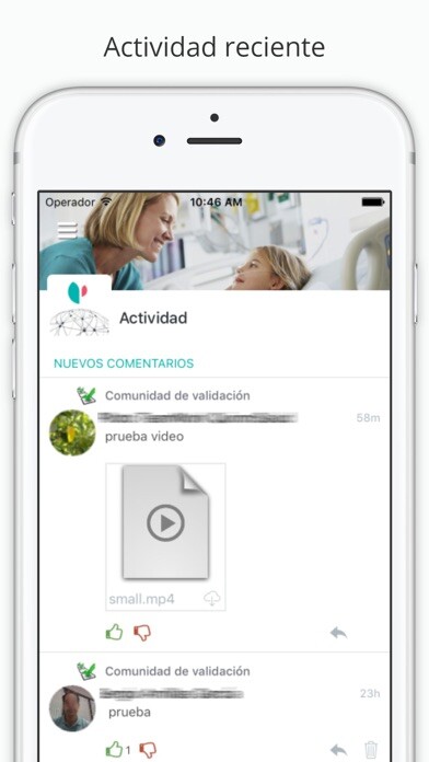Emulate iPhone app Quirónsalud Social using MyAndroid