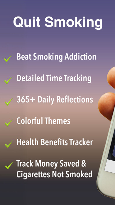 Emulate iPhone app Quit Smoking Addiction Tool & Calculator using MyAndroid