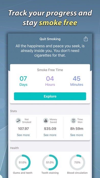 Emulate iPhone app Quit Smoking Helper - Stop Now using MyAndroid Emulate iPhone app Quit Smoking Helper - Stop Now using MyAndroid