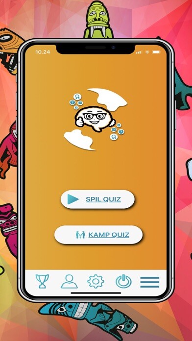 Emulate iPhone app Quiz Dansk Test din paratviden using MyAndroid