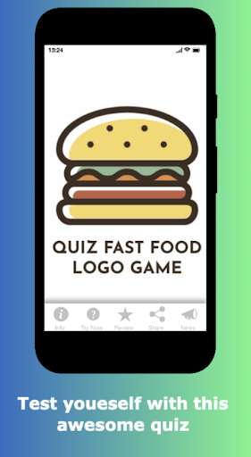 Run android online APK Quiz: Fast Food Logo game from MyAndroid or emulate Quiz: Fast Food Logo game using MyAndroid