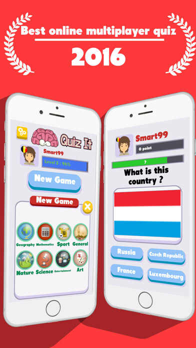 Emulate iPhone app Quiz It 2016 - Brain your friends! Challenge quizz using MyAndroid Emulate iPhone app Quiz It 2016 - Brain your friends! Challenge quizz using MyAndroid