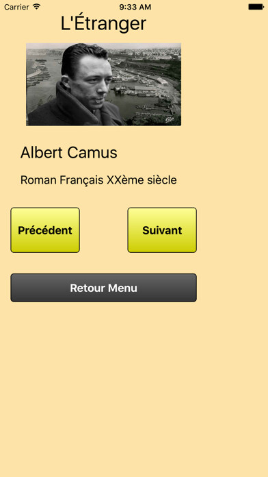 Emulate iPhone app Quiz Littérature - française et du monde using MyAndroid