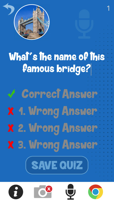 Emulate iPhone app Quiz Maker - Make a quiz using MyAndroid