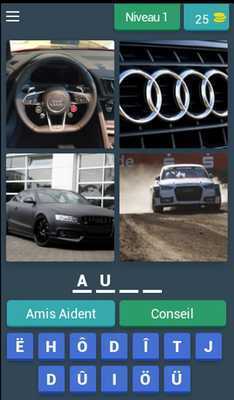 Emulate Android APK quiz: makes of cars