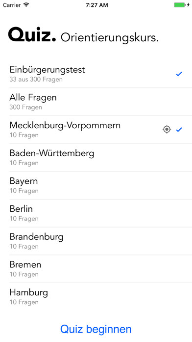 Emulate iPhone app Quiz.Orientierung using MyAndroid Emulate iPhone app Quiz.Orientierung using MyAndroid