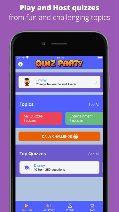Emulate iPhone app Quiz Party - Trivia Challenge using MyAndroid Emulate iPhone app Quiz Party - Trivia Challenge using MyAndroid