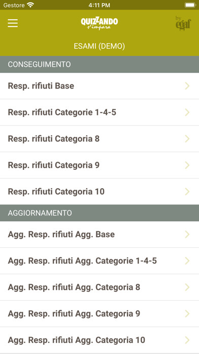 Emulate iPhone app Quiz RT rifiuti using MyAndroid Emulate iPhone app Quiz RT rifiuti using MyAndroid