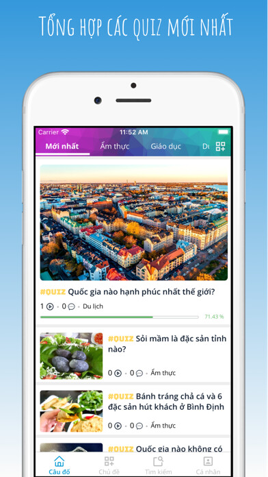 Emulate iPhone app QUIZ Đố Vui - Kiến thức thú vị using MyAndroid Emulate iPhone app QUIZ Đố Vui - Kiến thức thú vị using MyAndroid
