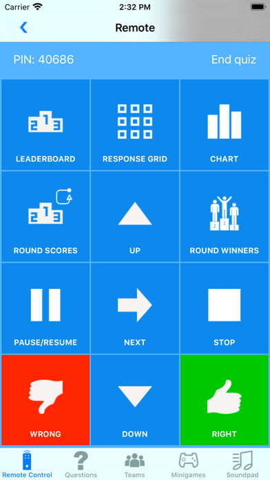 Emulate iPhone app QuizXpress Director using MyAndroid