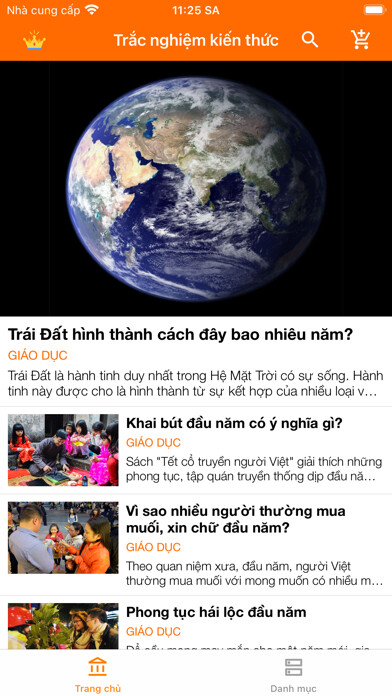 Emulate iPhone app Quizz Trắc nghiệm kiến thức using MyAndroid