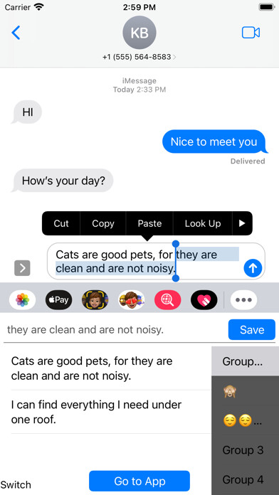 Emulate iPhone app Quoteboard, Keyboard Clipboard using MyAndroid Emulate iPhone app Quoteboard, Keyboard Clipboard using MyAndroid