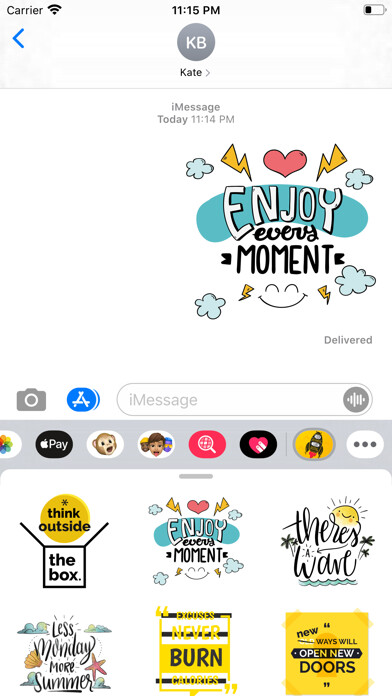 Emulate iPhone app Quote Motivation Stickers using MyAndroid Emulate iPhone app Quote Motivation Stickers using MyAndroid