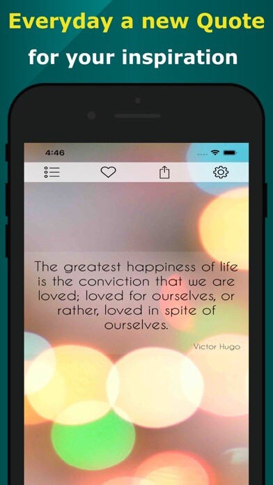 Emulate iPhone app QuotePlus Quote Maker Creator using MyAndroid