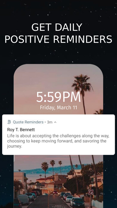 Emulate iPhone app Quote Reminders - Motivation using MyAndroid