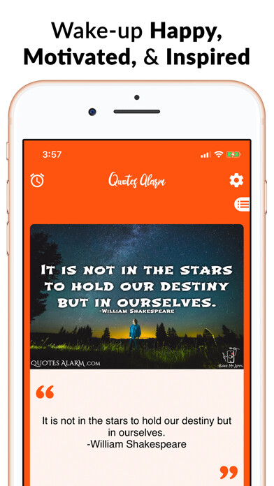 Emulate iPhone app Quotes Alarm -Quote of the Day using MyAndroid
