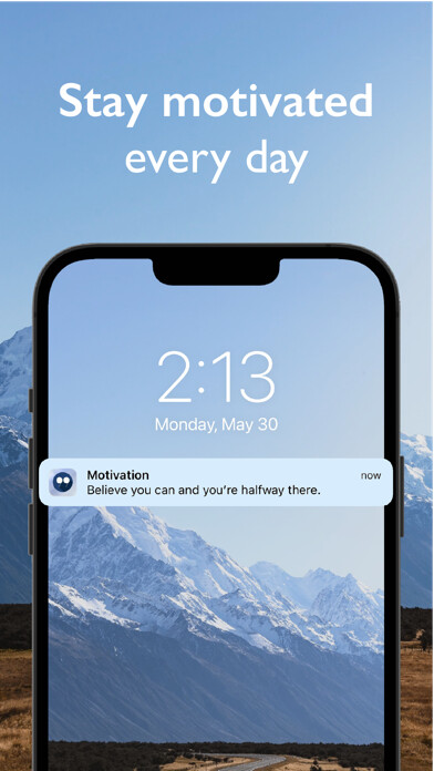 Emulate iPhone app Quotes - Daily Inspiration using MyAndroid