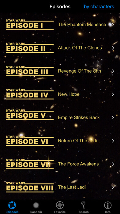 Emulate iPhone app Quotes for Star Wars using MyAndroid