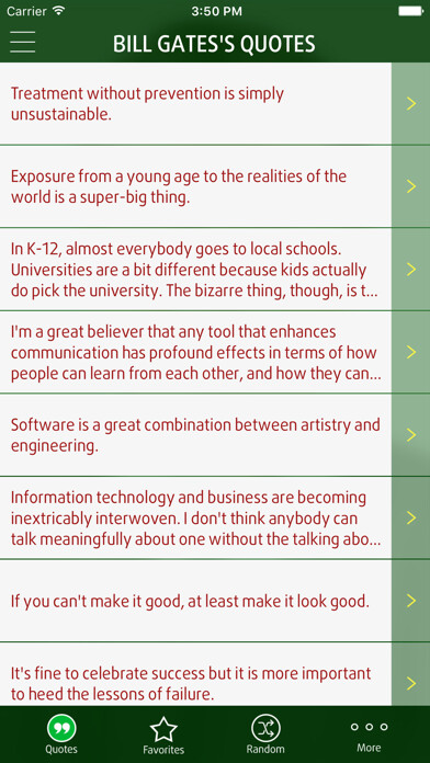 Emulate iPhone app Quotes from Bill Gates using MyAndroid Emulate iPhone app Quotes from Bill Gates using MyAndroid