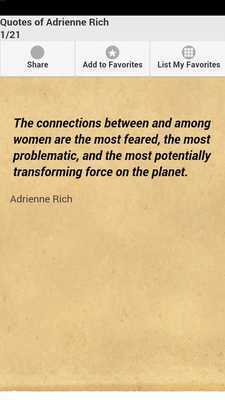 Emulate Android APK Quotes of Adrienne Rich