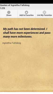 Emulate Android APK Quotes of Agnetha Faltskog Emulate Android APK Quotes of Agnetha Faltskog