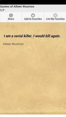 Emulate Android APK Quotes of Aileen Wuornos Emulate Android APK Quotes of Aileen Wuornos