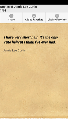 Emulate Android APK Quotes of Jamie Lee Curtis
