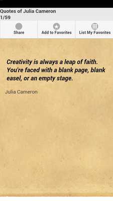Emulate Android APK Quotes of Julia Cameron