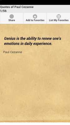 Emulate Android APK Quotes of Paul Cezanne