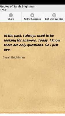 Emulate Android APK Quotes of Sarah Brightman Emulate Android APK Quotes of Sarah Brightman
