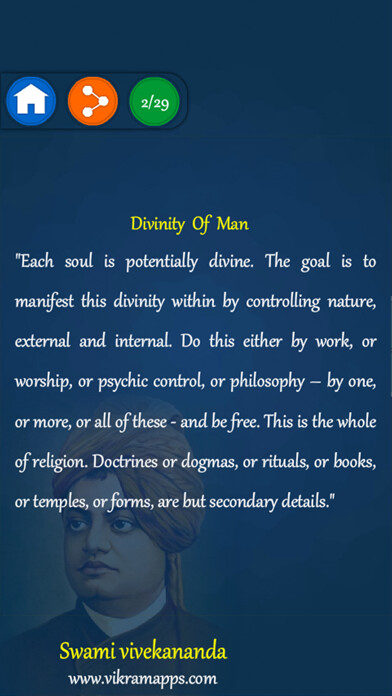 Emulate iPhone app Quotes Of Swami Vivekananda using MyAndroid Emulate iPhone app Quotes Of Swami Vivekananda using MyAndroid
