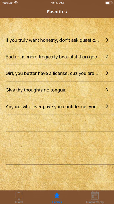 Emulate iPhone app Quotes & Status in English using MyAndroid